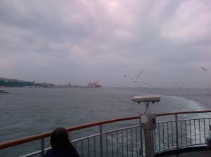 Hopping from the European side to the Asian side by ferry